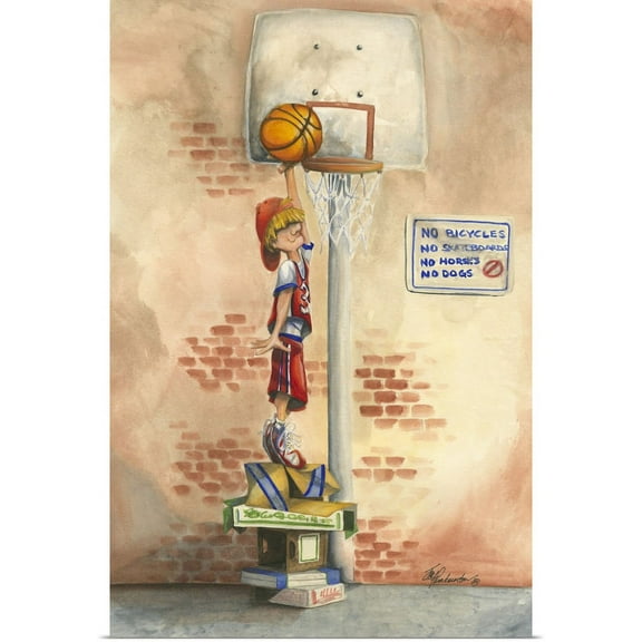 Great BIG Canvas | "Slam Dunk" Art Print - 16x24