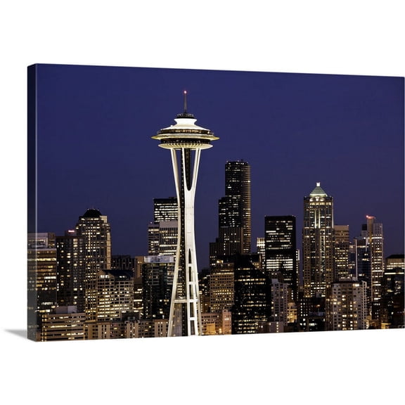 Great BIG Canvas | "Space Needle I" Canvas Wall Art - 24x16