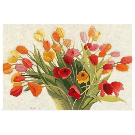 Great BIG Canvas | "Spring Tulips" Art Print - 36x24