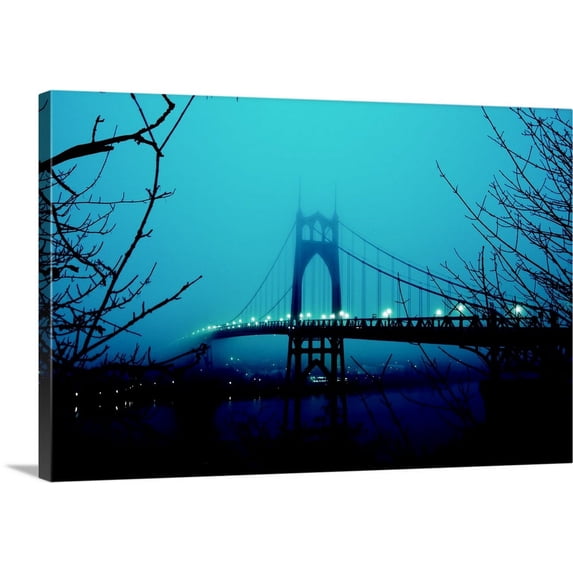 Great BIG Canvas | "St. Johns Bridge II" Canvas Wall Art - 30x20