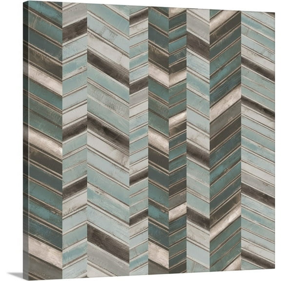 Great BIG Canvas | "Stacked Chevron II" Canvas Wall Art - 20x20