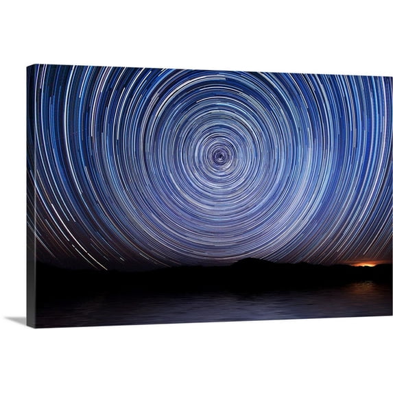Great BIG Canvas | "Star trails over Las Vegas" Canvas Wall Art - 36x24