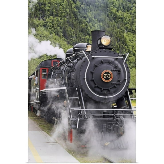 Great BIG Canvas | "Steam locomotive in Skagway, Alaska" Art Print - 24x36