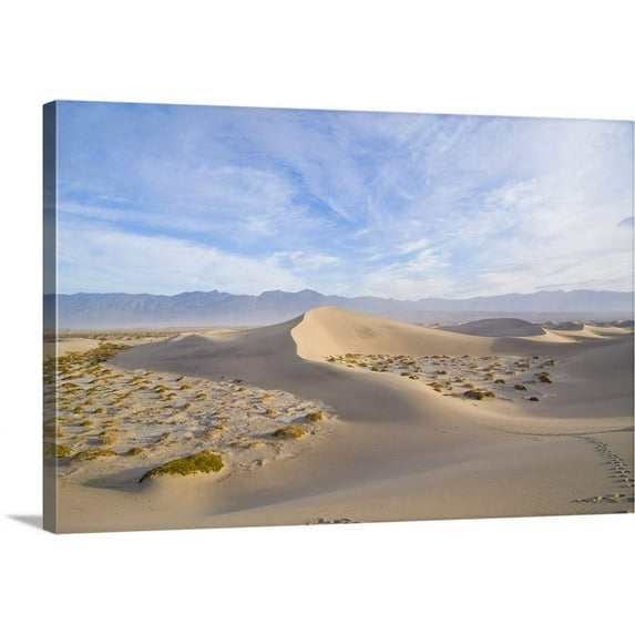 Great BIG Canvas | "Stovepipe Wells sand dunes in Death Valley National Park, California" Canvas Wall Art - 36x24