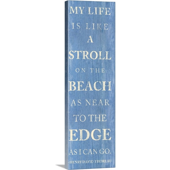 Great BIG Canvas | "Stroll on the Beach" Canvas Wall Art - 20x60