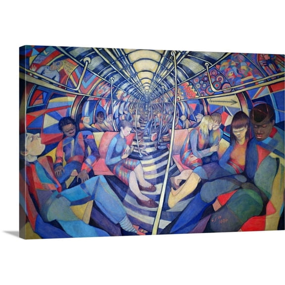 Great BIG Canvas | "Subway NYC, 1994" Canvas Wall Art - 48x32