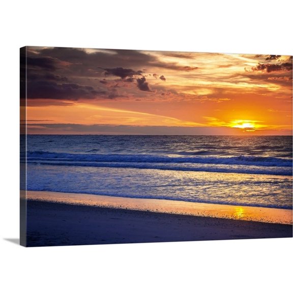 Great BIG Canvas | "Sunrise Above The Sea I" Canvas Wall Art - 30x20