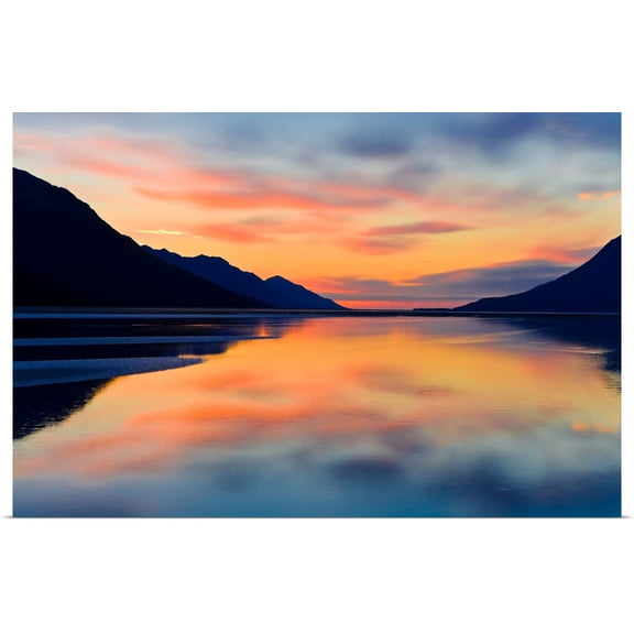 GBC | "Sunset colors reflected in the waters of Turnagain Arm during Fall" Art Print - 24x16
