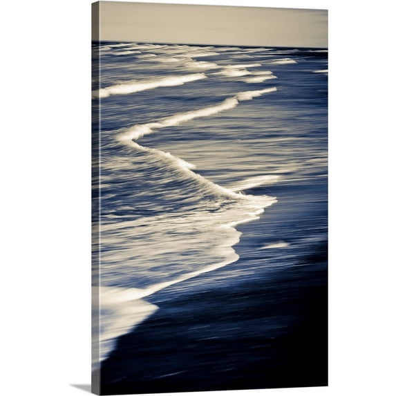 Great BIG Canvas | "Surf Patterns at Anchor Point, South Central Alaska.USA" Canvas Wall Art - 32x48