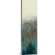 Great BIG Canvas | "Teal Woods II" Canvas Wall Art - 12x36