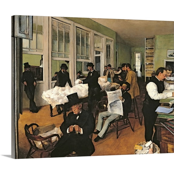 Great BIG Canvas | "The Cotton Exchange, New Orleans, 1873" Canvas Wall Art - 30x24