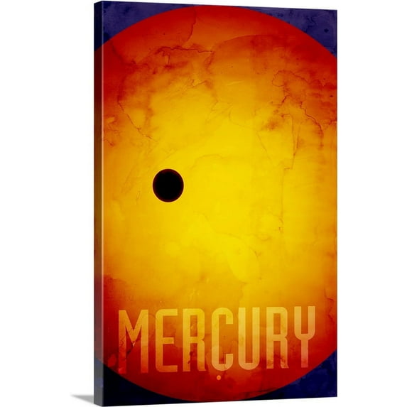 Great BIG Canvas | "The Planet Mercury" Canvas Wall Art - 32x48