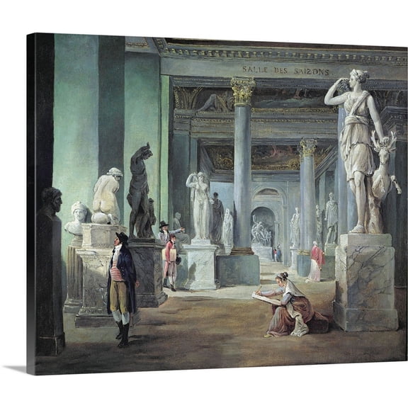 Great BIG Canvas | "The Salle des Saisons at the Louvre, c. 1802" Canvas Wall Art - 30x24