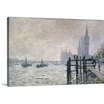 Great BIG Canvas | "The Thames below Westminster, 1871" Canvas Wall Art - 24x16