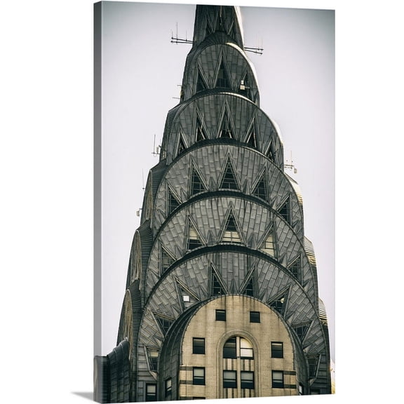 Great BIG Canvas | "The top of the Chrysler Building in New York City" Canvas Wall Art - 24x36