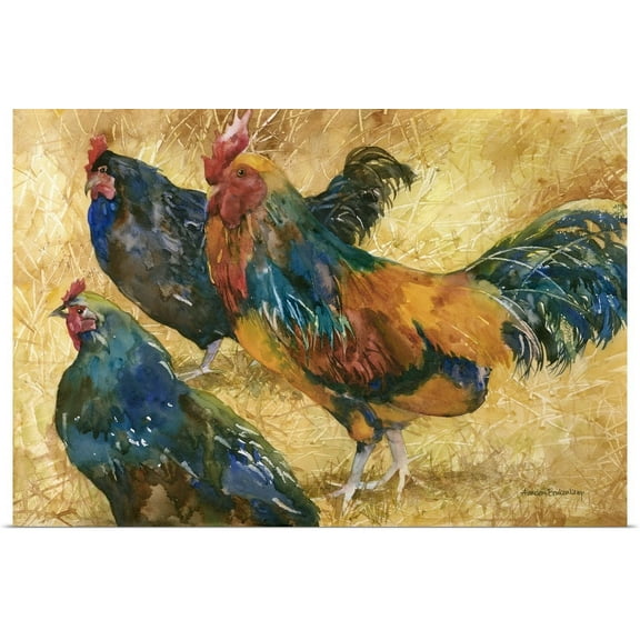 Great BIG Canvas | "Threes a Crowd" Art Print - 48x32