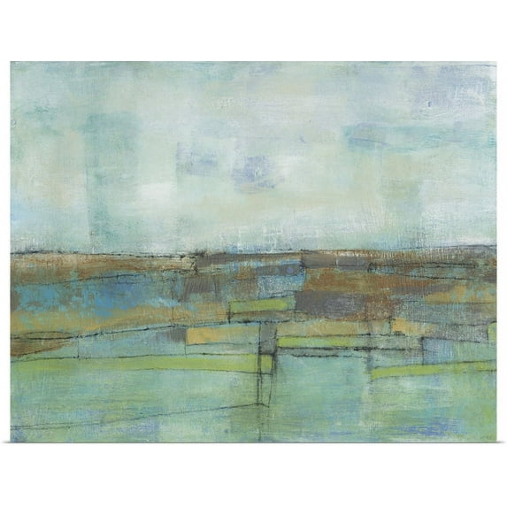 Great BIG Canvas | "Tiered Farmland II" Art Print - 30x24