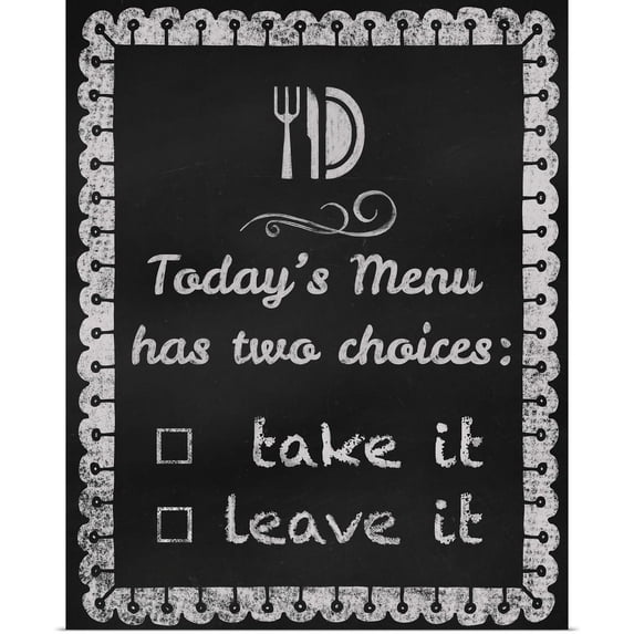 Great BIG Canvas | "Today's Menu" Art Print - 16x20