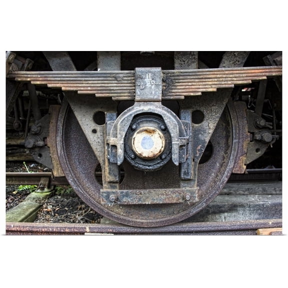 Great BIG Canvas | "Train Wheel" Art Print - 30x20