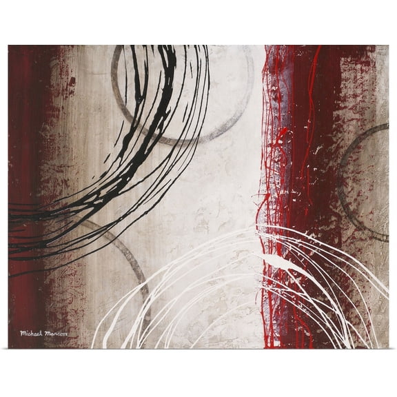 Great BIG Canvas | "Tricolored Gestures I" Art Print - 20x16