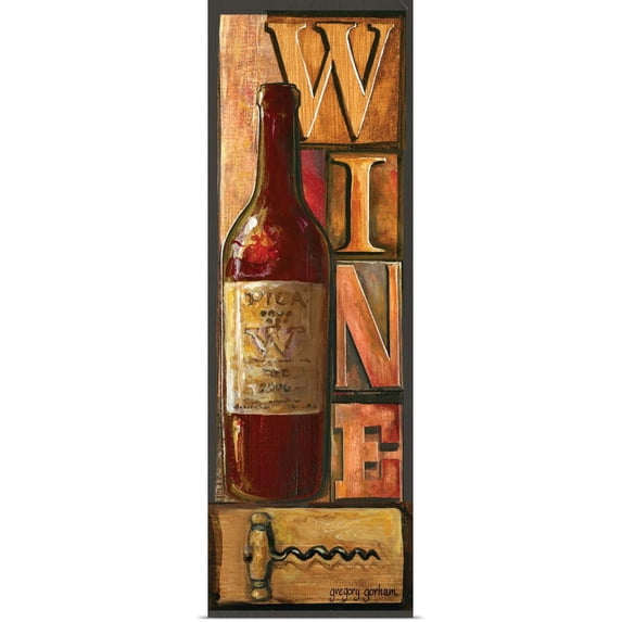 GBC | "Type Set Wine Panel I" Art Print - 20x60