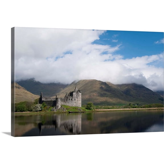Great BIG Canvas | "United Kingdom, Scotland, Kilcurn Castle On A Peninsula At The End Of Loch Awe" Canvas Wall Art - 24x16