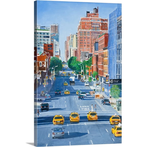 Great BIG Canvas | "View from Highline, NYC, 2011" Canvas Wall Art - 32x48