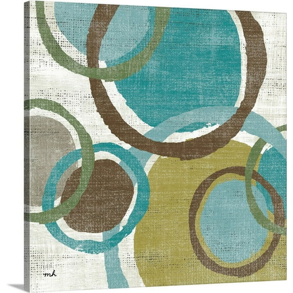 Great BIG Canvas | "Vintage Bubbles I" Canvas Wall Art - 30x30