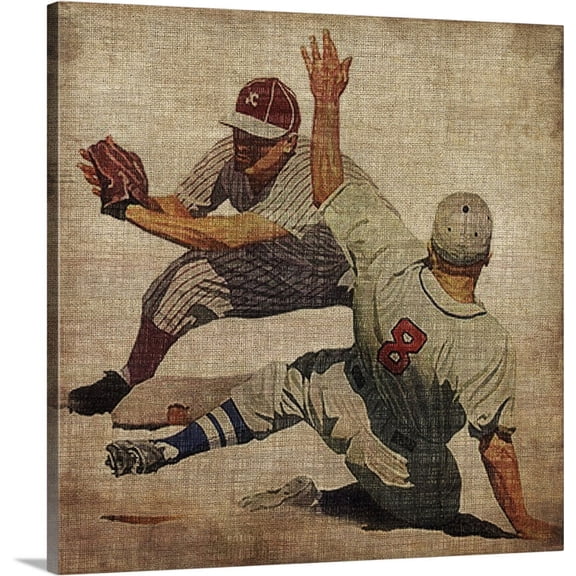 Great BIG Canvas | "Vintage Sports VII" Canvas Wall Art - 16x16