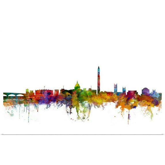 Great BIG Canvas | "Washington DC Skyline" Art Print - 36x24