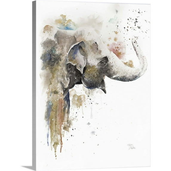 Great BIG Canvas | "Water Elephant" Canvas Wall Art - 18x24
