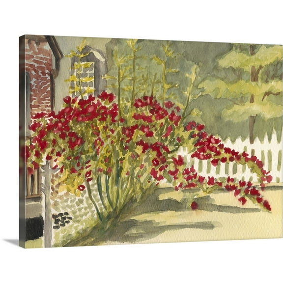 Great BIG Canvas | "Watercolor Garden VI" Canvas Wall Art - 24x18