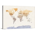 thumbnail image 1 of Great BIG Canvas | "Watercolour Political Map of the World" Canvas Wall Art - 30x20, 1 of 2