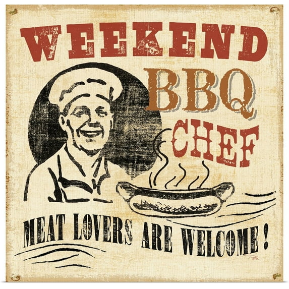Great BIG Canvas | "Weekend BBQ Chef" Art Print - 20x20