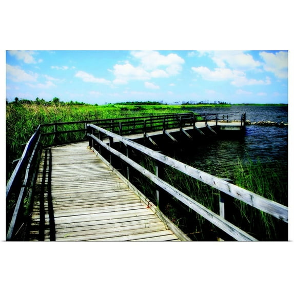 Great BIG Canvas | "Wetland Walkway IV" Art Print - 30x20
