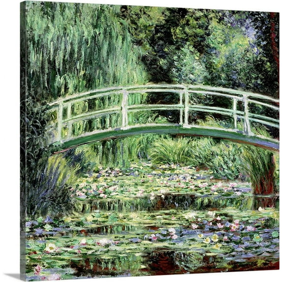 Great BIG Canvas | "White Waterlilies, 1899" Canvas Wall Art - 24x24