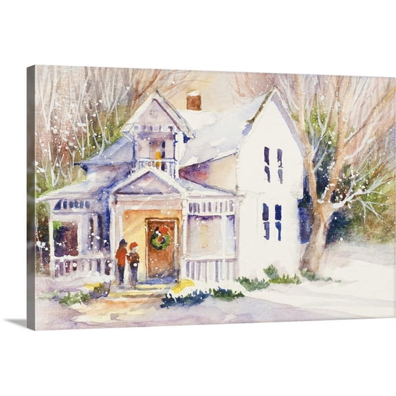 Great BIG Canvas | "Winter Stroll" Canvas Wall Art - 24x16