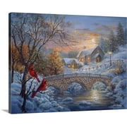 Great BIG Canvas | "Winter Sunset" Canvas Wall Art - 30x24