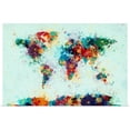 thumbnail image 1 of Great BIG Canvas | "World Map Paint Splashes" Art Print - 30x20, 1 of 4
