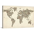 thumbnail image 1 of Great Big Canvas "World map made up of shoes"  by Michael Tompsett Black Gray   Wrapped Canvas Print Wall Artwork, 1 of 7