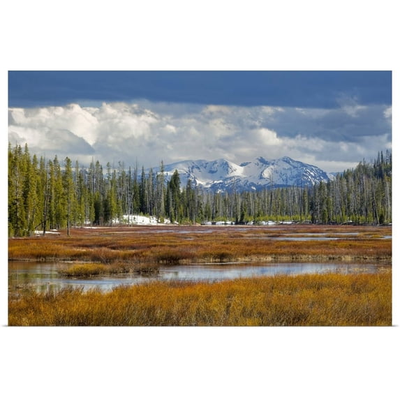 Great BIG Canvas | "Yellowstone National Park, looking toward Grand Teton National Park, Wyoming" Art Print - 36x24