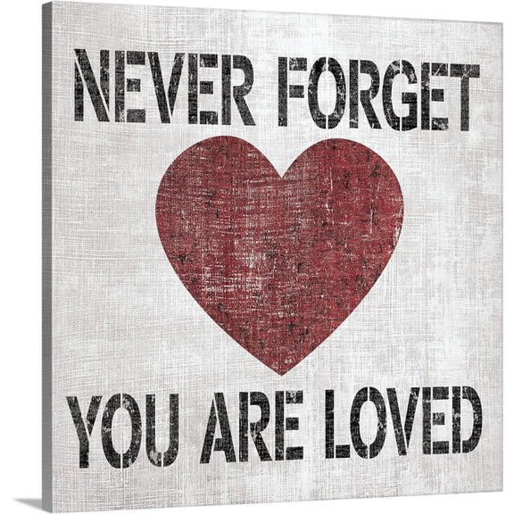 Great BIG Canvas | "You Are Loved Square" Canvas Wall Art - 16x16