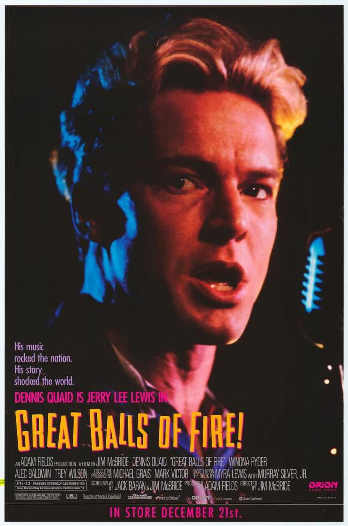 Where Can I Watch Great Balls Of Fire 1989 Great Balls of Fire - movie POSTER (Style D) (27" x 40") (1989