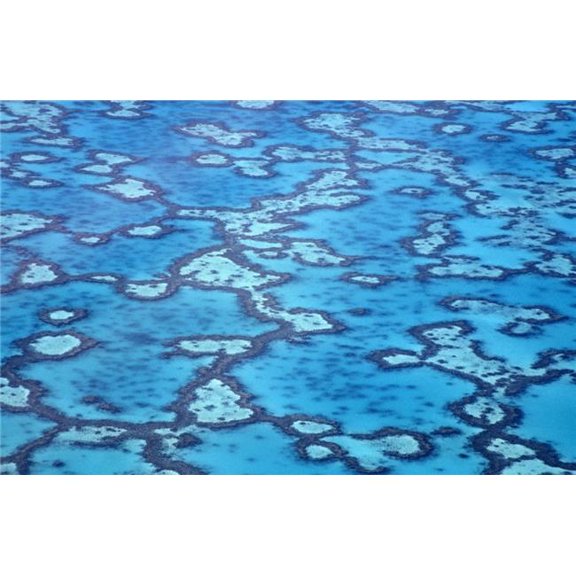 Great Barrier Reef, Aerial View Poster Print, 34 x 22 - Large