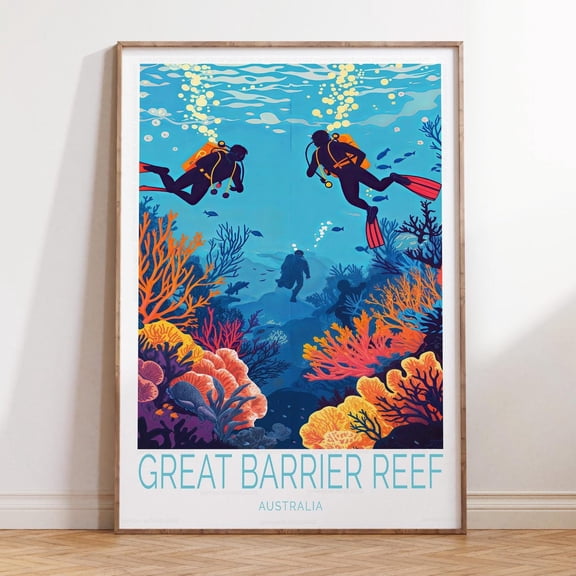Great Barrier Reef Australia Ocean Nature Print Unframed Paper Print