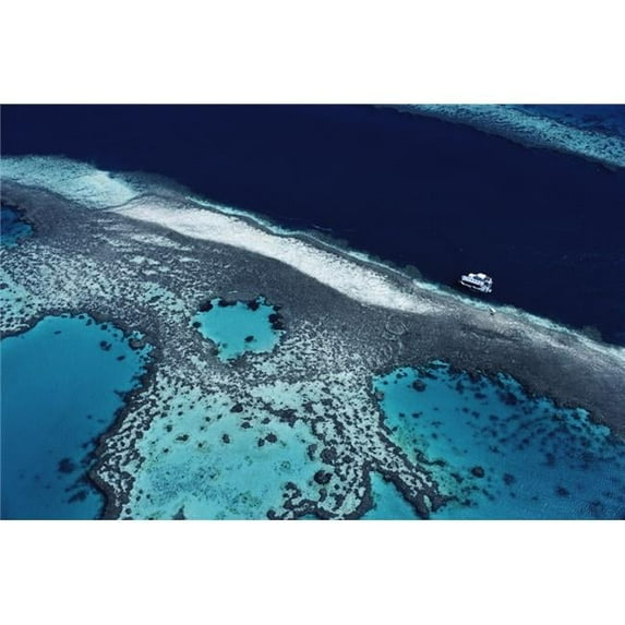 Great Barrier Reef, High Angle View Poster Print, 17 x 11