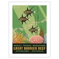 thumbnail image 1 of Great Barrier Reef - Queensland Australia - World's Premier Wonderland - Vintage Travel Poster by Noel Pasco Lambert c.1936 - Bamboo Fine Art 290gsm Paper Print (Unframed) 24x32in, 1 of 4