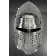 thumbnail image 1 of Great Bascinet Helmet Hand Forged Sca Jousting Helmet Knight Armor Gift, 1 of 3
