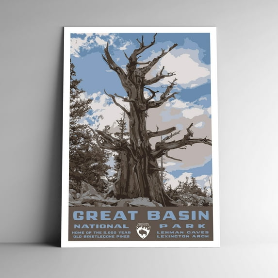 Great Basin National Park Vintage Travel Poster / Postcard WPA Style Retro Nevada