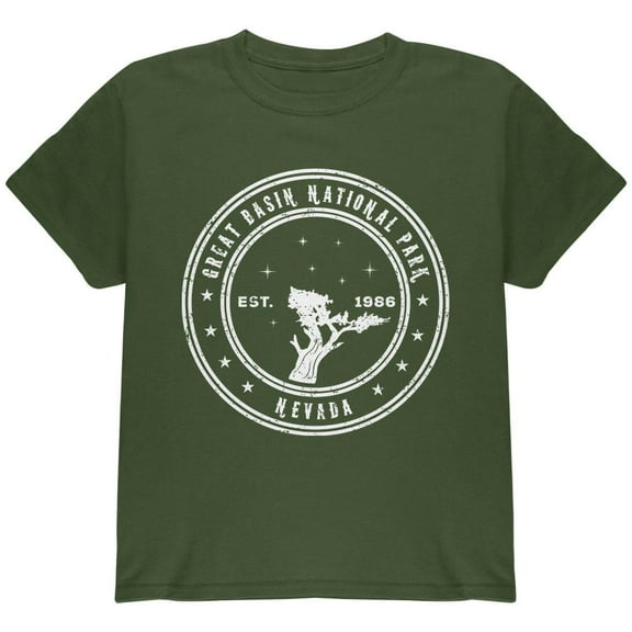 Great Basin National Park Youth T Shirt Military Green YSM